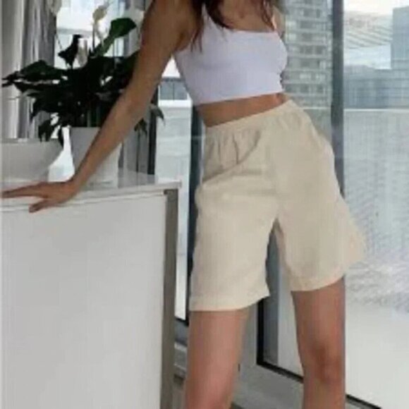 Aritzia Pants - Wilfred Free *Blue Nova 7" Short High-Waisted Pull-On Shorts XS